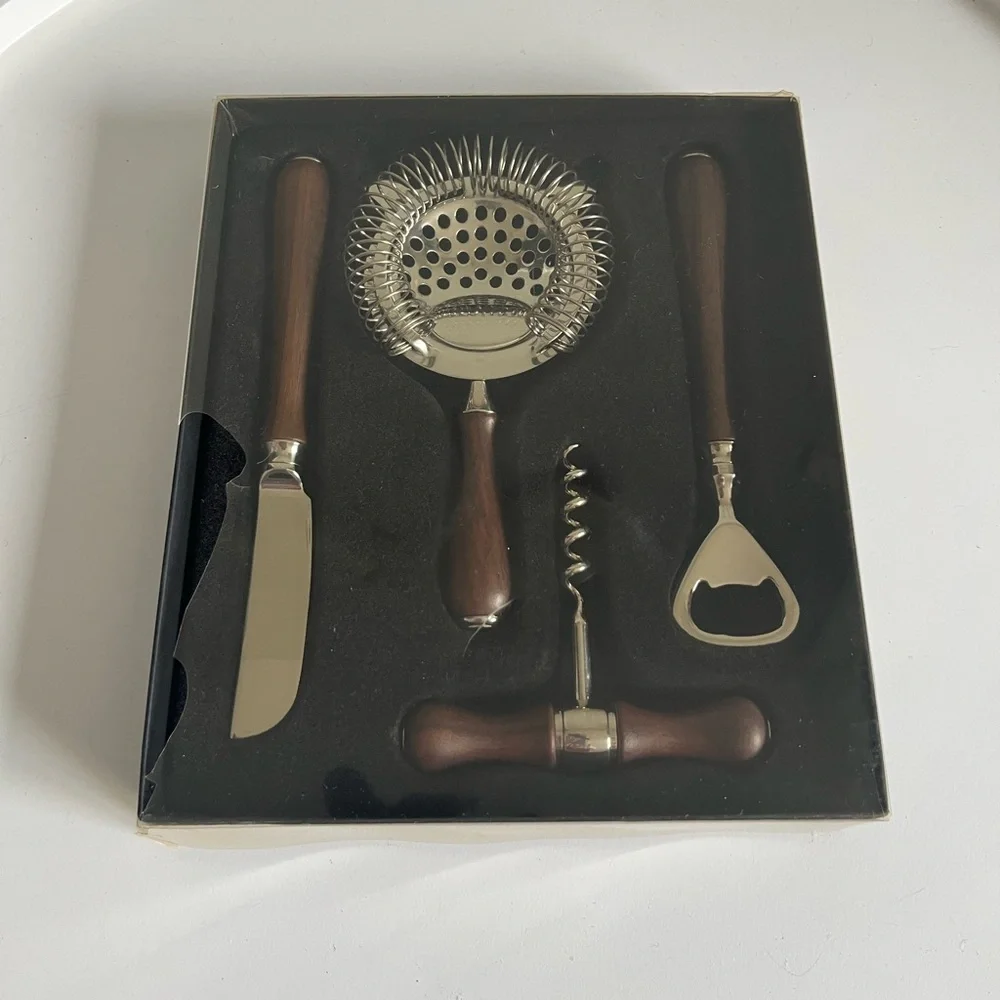 Williams Sonoma Rosewood Bar Tool Set Italy